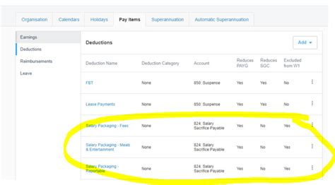 About salary sacrifice – Xero Central.